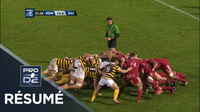 PRO D2 - Résumé Mont de Marsan-Dax: 26-23 - J22 - Saison 2017/2018