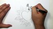 How to Draw a Heart with Flames - A LOVE Heart on Fire | MAT