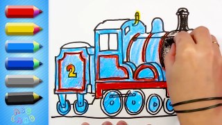 Lets Color Thomas, Percy and Henry ♦ Coloring page with Thomas and Friends