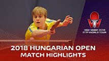 2018 Hungarian Open Highlights: Achanta Sharath Kamal vs Truls Moregard (Pre)