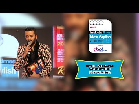 Riteish Deshmukh MOST STYLISH ENTERTAINER ● Hindustan Times Most Stylish 2016 Delhi