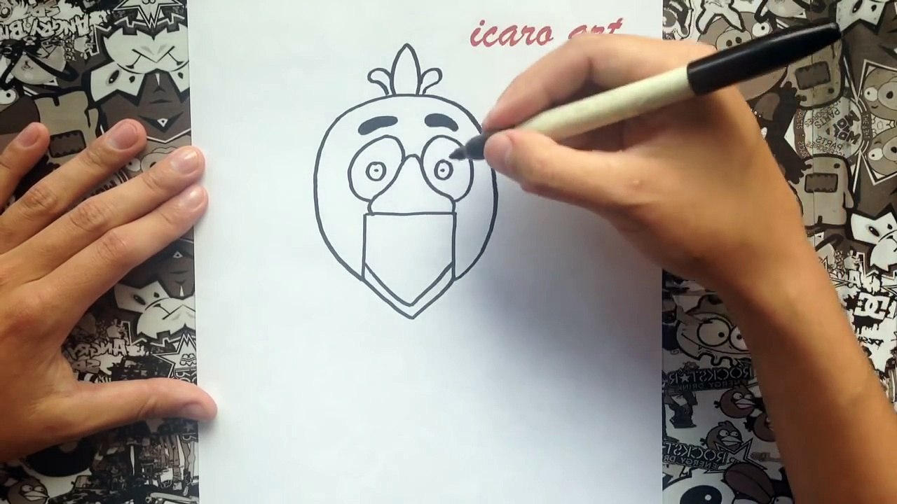 Como dibujar a phantom chica de five nights at freddys | how to draw phantom chica