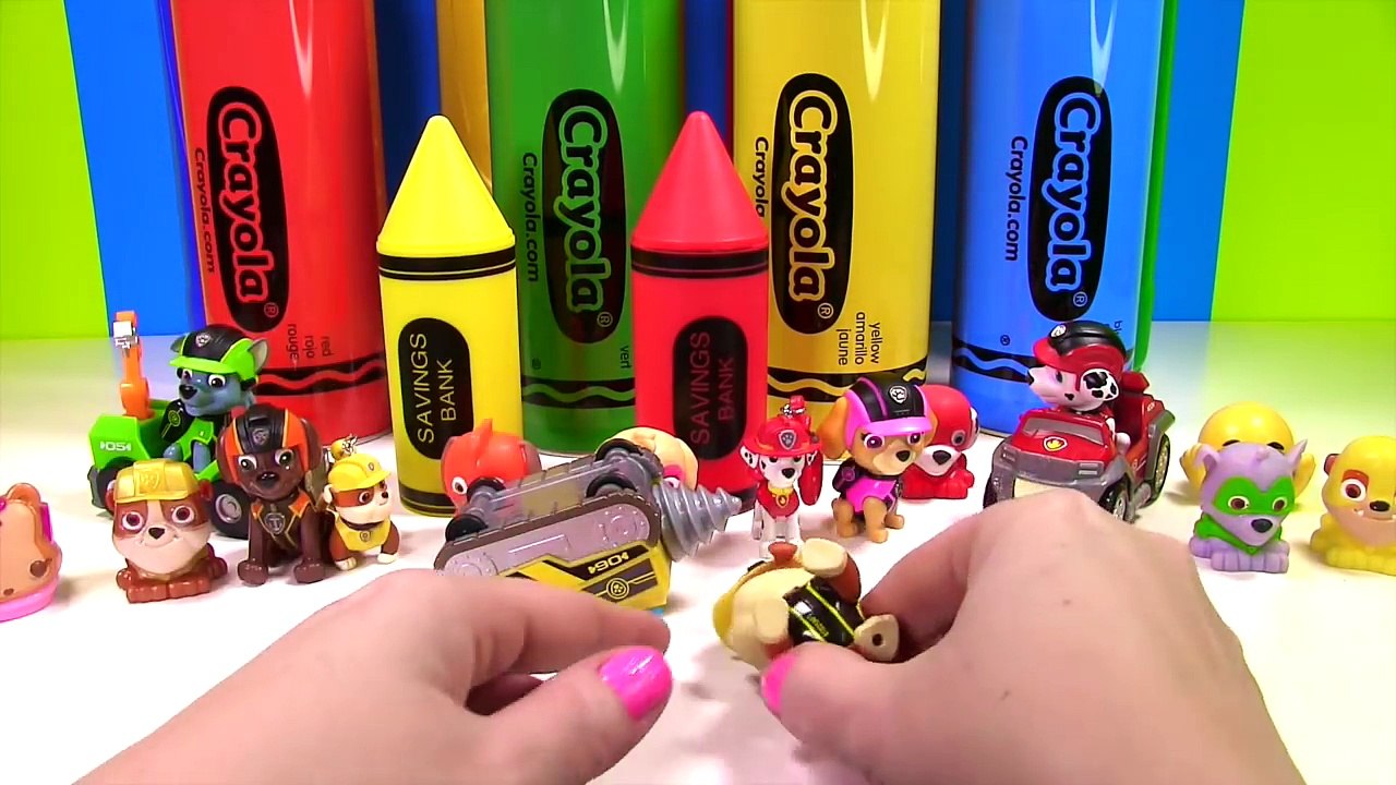 Best Learning Colors Video for Children - Paw Patrol Crayon Surprise Toys