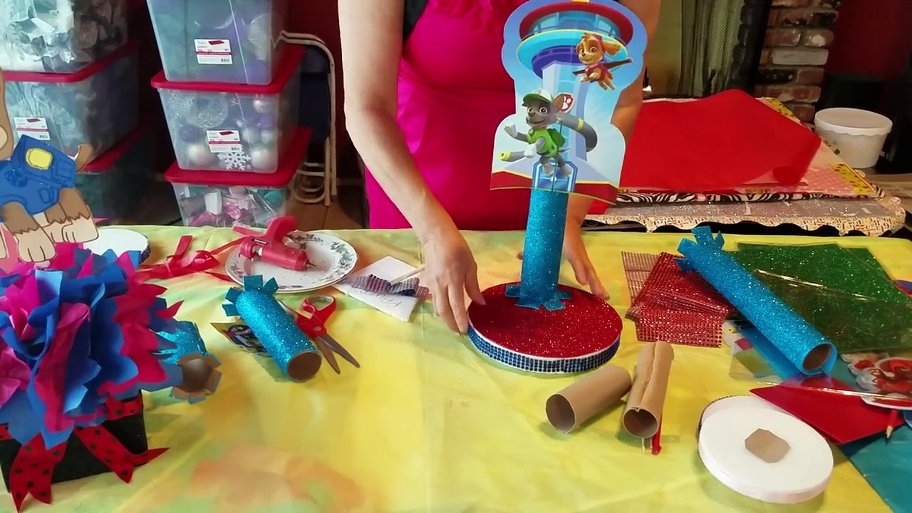 CENTRO DE MESA ESTILO PAW PATROL.