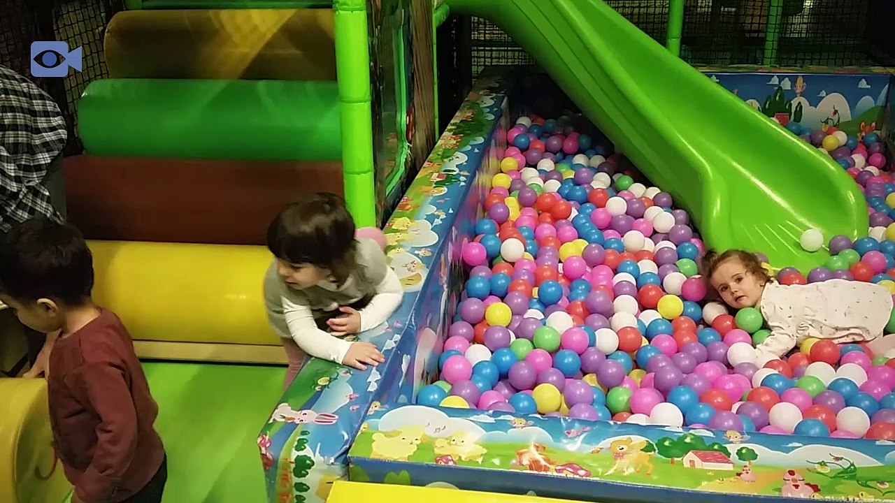 Playtime with bubbles in Fun Indoor Playground for Kids