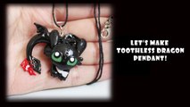 How to Train Your Dragon- Toothless Night Fury Dragon Polymer Clay Tutorial
