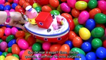 Peppa Pig Leva as Princesas Anna e Elsa num Passeio de Barco do Vovô Pig Brinquedos Surpresa ToysBR