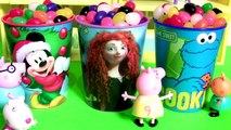 Jelly Beans Toys Surprise da Peppa Pig Cookie Monster Princesa Merida em Portugues BR Brasil Toys