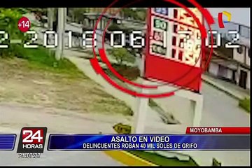 Moyomaba: cámaras de seguridad registran momentos en que delincuentes asaltan grifo