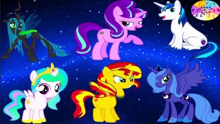 My Little Pony Mane 7 Transforms - From Baby to Big Alicorns - MLP Coloring Videos For Kids