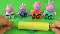 Tubo de PEPPA PIG para aprender números, formas y colores con moldes y plastilina