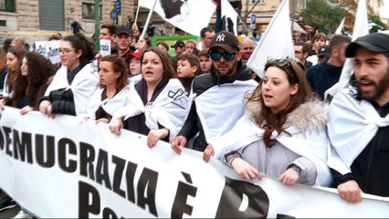 Corsica's nationalists stage protest ahead of Macron visit