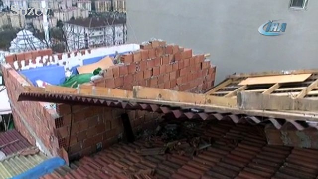 Sarıyer’de çatı uçtu, vatandaşlar belediyeye isyan etti