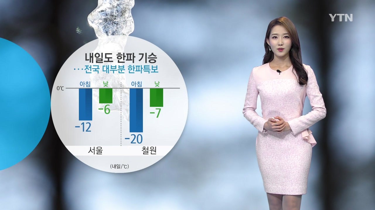 [날씨] 내일도 한파 기승...전국 대부분 한파특보 / YTN