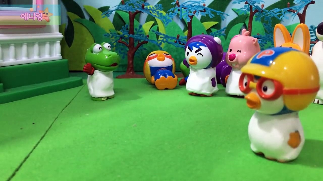 무서운이야기 영혼이 된 뽀로로와 친구들의 반격! 팔척귀신의 최후 (ft.삼신할매)_장난감 상황극 인형놀이 Slender Man pororo toy animation ポロロ 애니킹