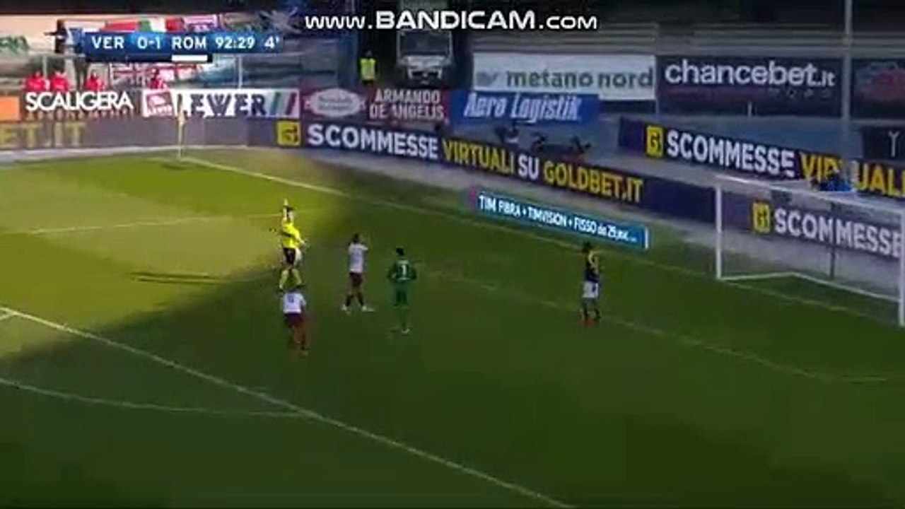 Kervin Strootman 100% Chance Missed 1 on 1 Chance HD - Verona 0-1 AS Roma 04.02.2018