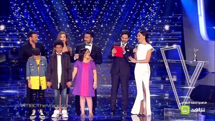 لحظة فوز حمزة لبيض في الموسم الثاني من The voice Kids