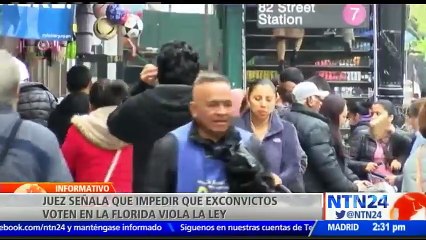 Juez federal determinó que la ley actual de Florida en la que se prohíbe a exconvictos votar es inconstitucional