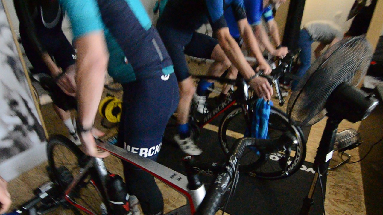 Installation du vélo sur le home-trainer