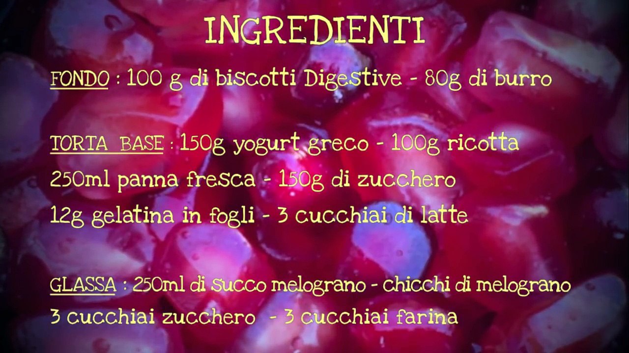 CHEESECAKE AL MELOGRANO FATTA IN CASA DA BENEDETTA - Homemade pomegranate cheesecake