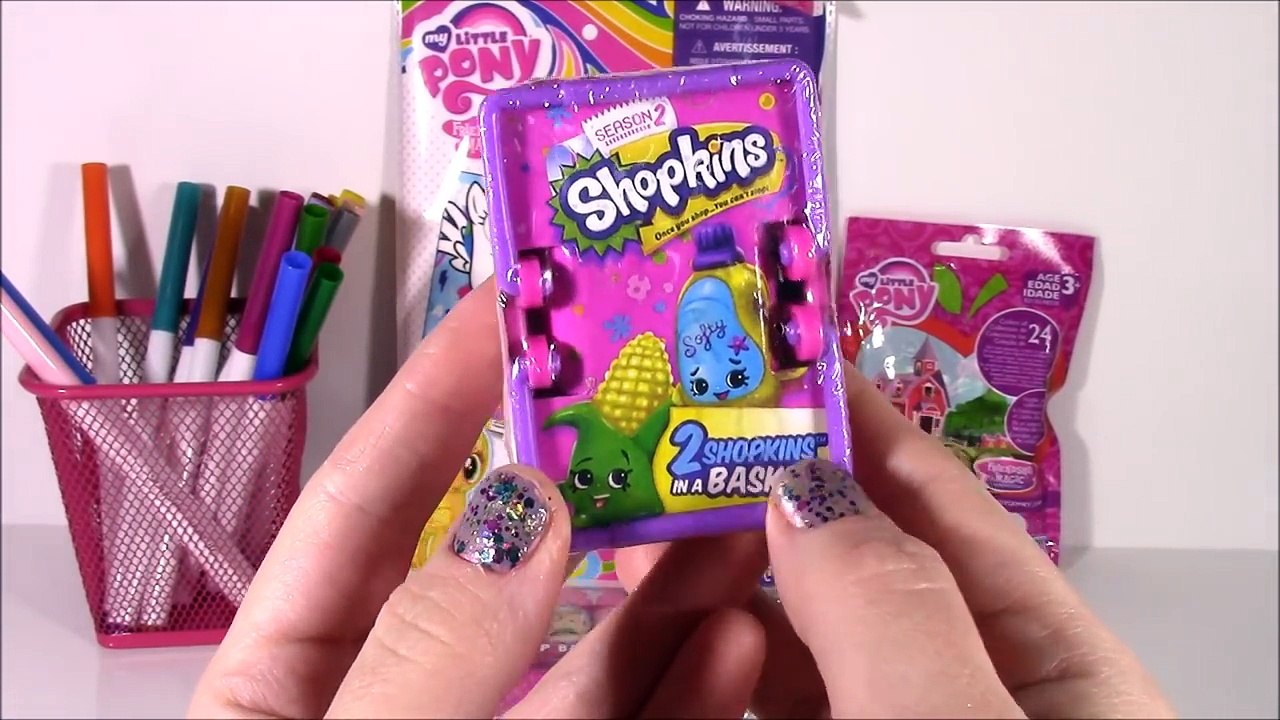 My Little Pony Pop-OUTZ! Color MLP Rainbow Dash APPLEJACK! SHOPKINS SEASON 2! LIP BALM!