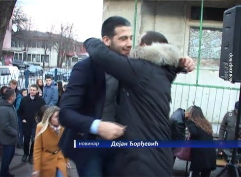 Ministar omladine i sporta Vanja Udovičić u Boru, 4. februar 2018. (RTV Bor)