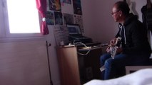 Playing guitar on  stairway to heaven