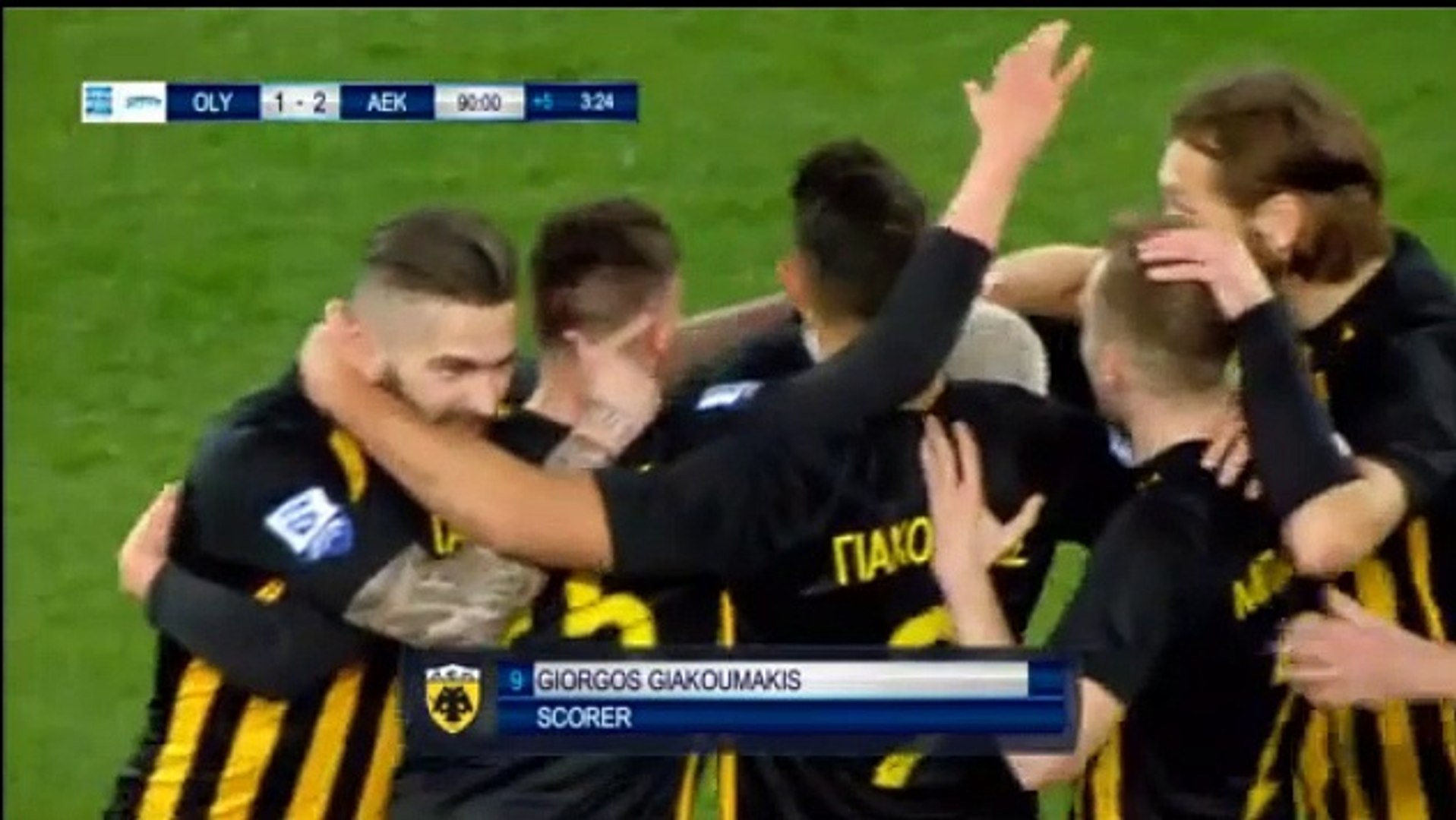 Giakoumakis G Amazing Goal (1:2) Olympiakos Piraeus vs AEK Athens FC -  video Dailymotion