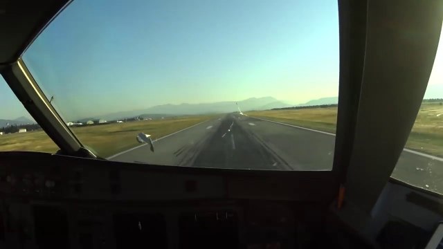 Cet avion A320 se prend des oiseaux en plein atterrissage... Impressionnant