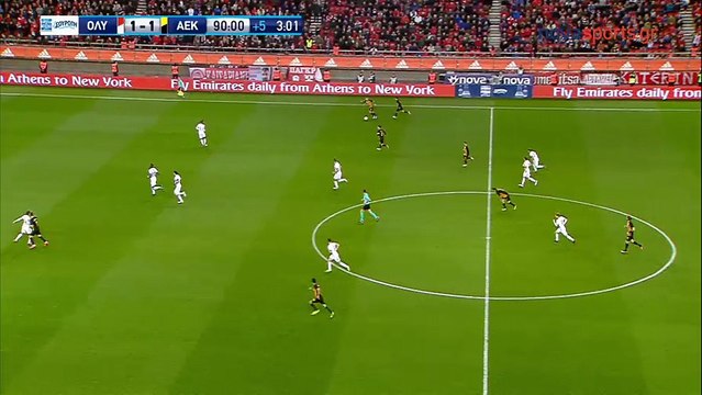 1-2 Giorgos Giakoumakis Amazing Goal [HD] - Olympiakos Piraeus vs AEK Athens FC - 04.02.2018