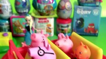 Pig George e Peppa Pig no Parque de Diversões Brinquedos Surpresa Twozies Frozen Anna Elsa Num Noms