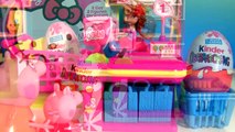 Pig Mamãe e Peppa Pig Visitam Lojinha Shopkins para comprar Hello Kitty Ovos Surpresa Portugues BR