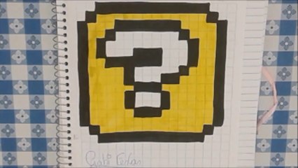 Speed Drawing - Yellow Block Question - Pixel Art