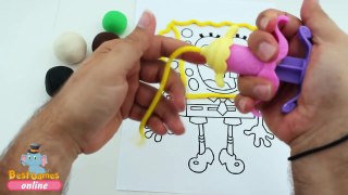 PlAy-DoH SpongeBob Coloring Design!!! Fun Play Doh Creations!!!