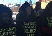 Black Lives Matter Protesters Halt Trains in Super Bowl Protest