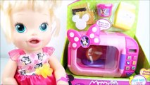 BABY ALIVE PLAY DOH Minha Boneca Fazendo Sanduiche de Massinha de Modelar no Microondas da Minnie