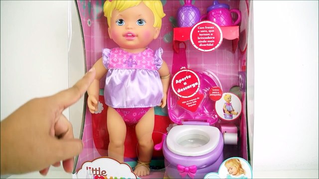 Boneca Little Mommy Princesa e Seu Peniquinho que faz Xixi e Cocô no Vaso Sanitario em Português