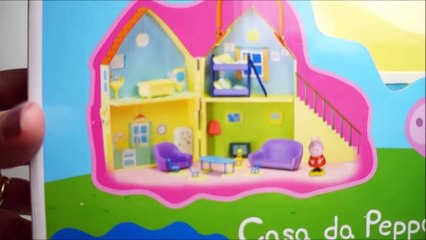 Pig George e Peppa Pig Conhecem a Nova Casa da Família Peppa Pig Brinquedos Toys em Português