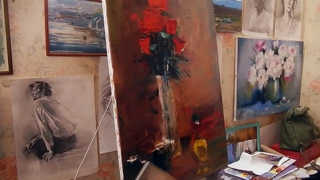 Игорь Сахаров, научиться рисовать розы маслом
