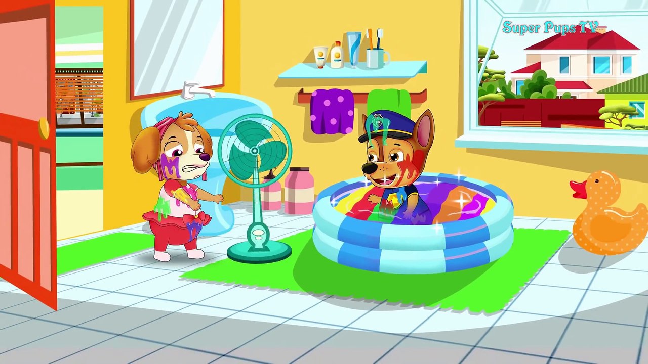 Paw Patrol Chase Froze In The Ice Bath! Learn Color With Finger Family Song Nursery Rhymes