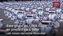 Apresentação coletiva de robôs dançarinos bate recorde mundial