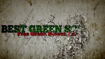 wall collapse B green screen - three different intro effects with sound