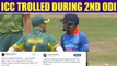 India vs South Africa 2nd ODI : ICC trolled after umpires call lunch with 2 runs to win