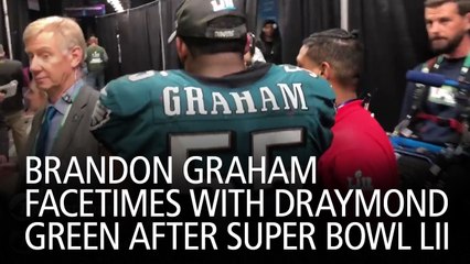 Brandon Graham Celebrates Super Bowl Win By FaceTiming Draymond Green