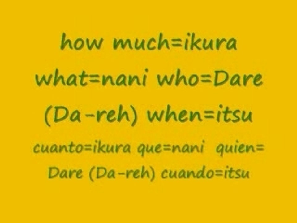 Learn Japanese Part 1