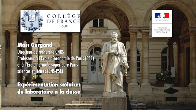 Vidéo 03 : Allocution de Marc Gurgand (directeur de recherche du CNRS, professeur en politiques publiques et développement à l'École d'économie de Paris et à l'ENS de Paris)