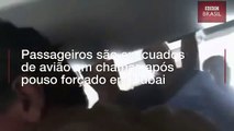 Vídeo mostra desespero de passageiros abandonando avião em chamas após pouso forçado