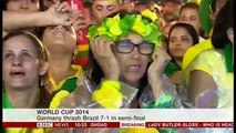 Jornalista da BBC Brasil ganha lenço para enxugar lágrimas após Brasil 1 x 7 Alemanha