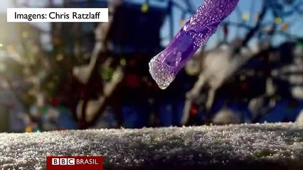 Vídeo capta momento em que bolha de sabão congela