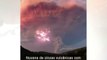Imagens mostram ‘chuva de raios’ em nuvens carregadas de eletricidade sobre vulcão